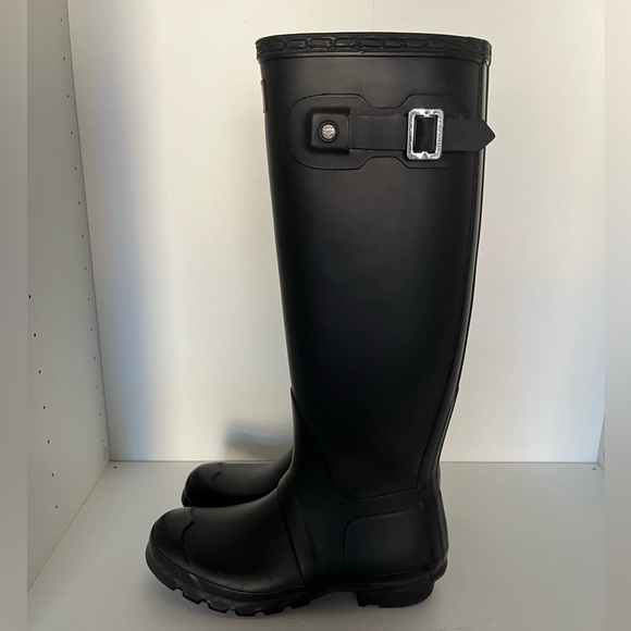 Hunter black Tall Rain boots women size 5 US Excellent condition - Picture 4 of 5